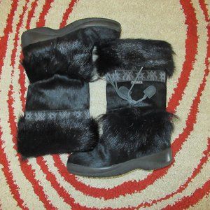 Tecnica Black Horsehair Boots Good Condition EU size 39.5
